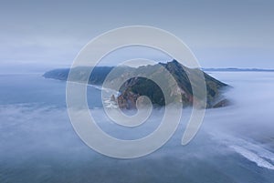 Morning in Tikhaya Bay, Sea of Okhotsk, Sakhalin Island, Russia