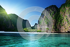 Morning time at Maya bay, Phi Phi Leh island