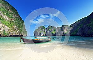 Morning time at Maya bay, Phi Phi Leh island