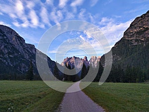 Morning in Tre Cime, Dolomites photo