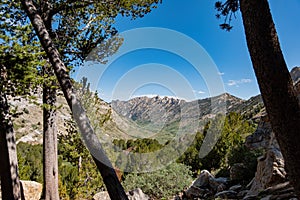 Morning view of the beautiful landscape around the Ruby Crest Trail