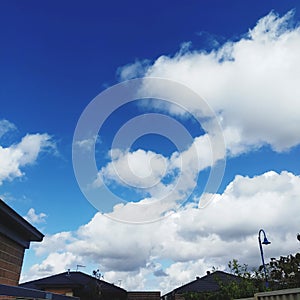 Morning view blue cloudy sky at pakenham