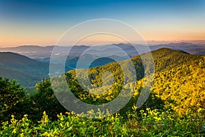 Morning view from the Blue Ridge Parkway in North Carolina.