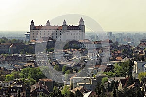 Morning view of Bratislava Castle
