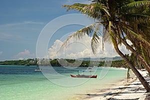 Morning view of Bulabog beach. Boracay Island. Western Visayas. Philippines