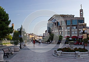 Morning view of city center of Shkoder, Albania