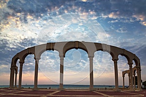 Morning view in Fanateer Beach - Al Jubail City,Saudi Arabia photo