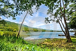 Morning view of Huay Tueng Thao Lake