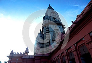 Morning view Kashi Vishwanath Temple or Kashi Vishwanath Mandir famous  Hindu temple in Varanasi
