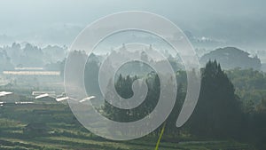 Morning view at Mantran Village - central Java Indonesia