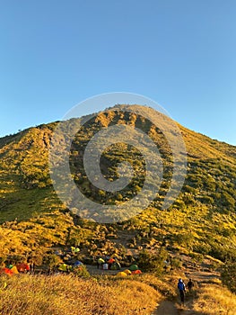 Morning view in merbabu mountain