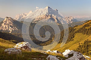 Morning view of Mount Civetta photo