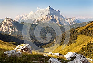 Morning view of Mount Civetta photo