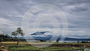 Morning view on Mount Marapi