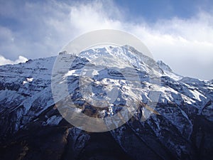 Morning view of mountain at manang