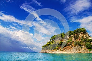 Morning view of Parga castle, Greece