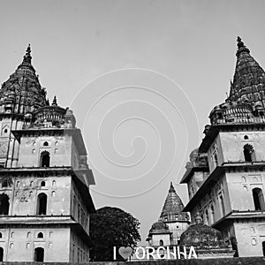 Morning View of Royal Cenotaphs Chhatris of Orchha, Madhya Pradesh, India, Orchha the lost city of India, Indian archaeological