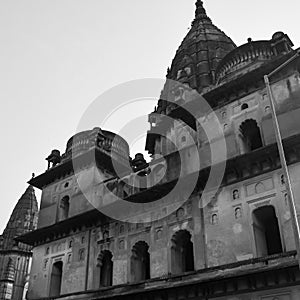 Morning View of Royal Cenotaphs Chhatris of Orchha, Madhya Pradesh, India, Orchha the lost city of India, Indian archaeological