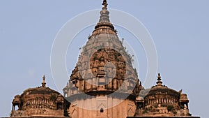 Morning View of Royal Cenotaphs Chhatris of Orchha, Madhya Pradesh, India, Orchha the lost city of India, Indian archaeological