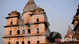 Morning View of Royal Cenotaphs Chhatris of Orchha, Madhya Pradesh, India, Orchha the lost city of India, Indian archaeological