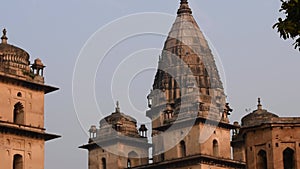 Morning View of Royal Cenotaphs Chhatris of Orchha, Madhya Pradesh, India, Orchha the lost city of India, Indian archaeological