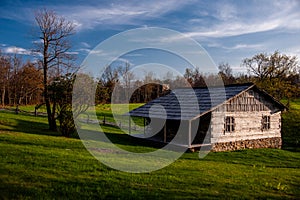 Morning View of Rustic Log Cabin - Cumberland Gap National Historical Park - Kentucky