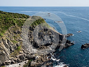 Morning view of Tengu no Hana observation point, one of the main viewpoints on Cape Ashizuri