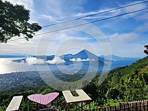 A morning view from Ternate Tidore Maitara Mare Island Moti and Makian Island the spicy island from North Moluccas