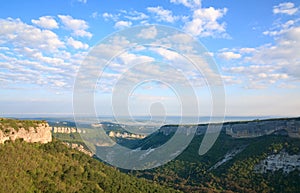 Morning view from top of Mangup ancient settlement