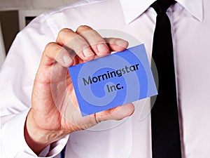 Morningstar Inc. sign on the piece of paper