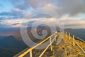 Moro rock in the evening in sequoia national park,california,usa