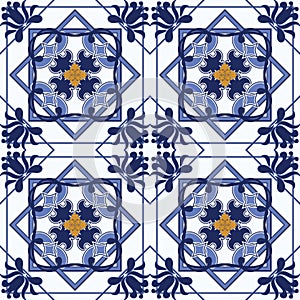 Moroccan Floral Lattice Tile Pattern