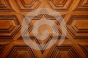 Moroccan arabesque carved wood