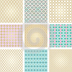 Moroccan arabic vector seamless pattern