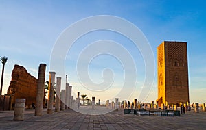 Moroccan architectural features of the mausoleum of Hassan V