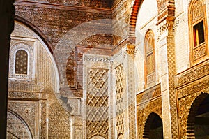 Moroccan Architecture Interiors of Palace in Fez Morroco