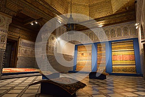 Moroccan architecture traditional arabian design - Rich Riyad Dar Si Said mosaic interior