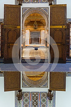 Moroccan architecture traditional arabian design - Rich Riyad Dar Si Said mosaic interior