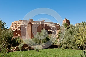 Moroccan Berber Kasbah Ait Ben-Haddou, ancient fortified village along the former caravan route in Morocco.