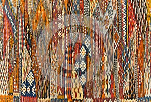 Moroccan carpet background pattern