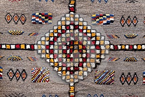 Moroccan carpet with traditional Berber design