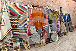 Moroccan carpets and souvenirs photo