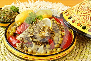 Moroccan chermoula fish tajine