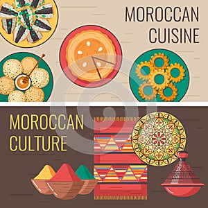 Moroccan Cuisine Banners Set