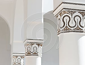 Moroccan decorated columns