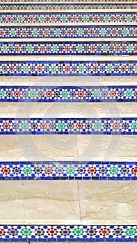 moroccan decoration of stairs