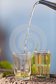 Moroccan green mint tea