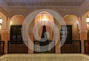 Moroccan house riad interior photo