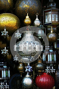 Moroccan lantern sold in the mÃ©dina of marrakech