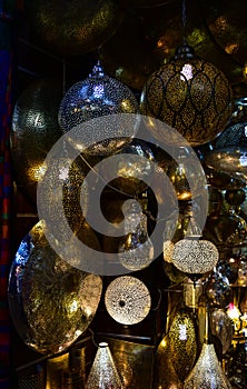 Moroccan lanterns, night view